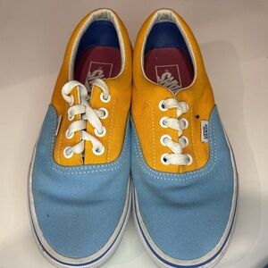 Vans Women's Yellow and Blue Sneakers